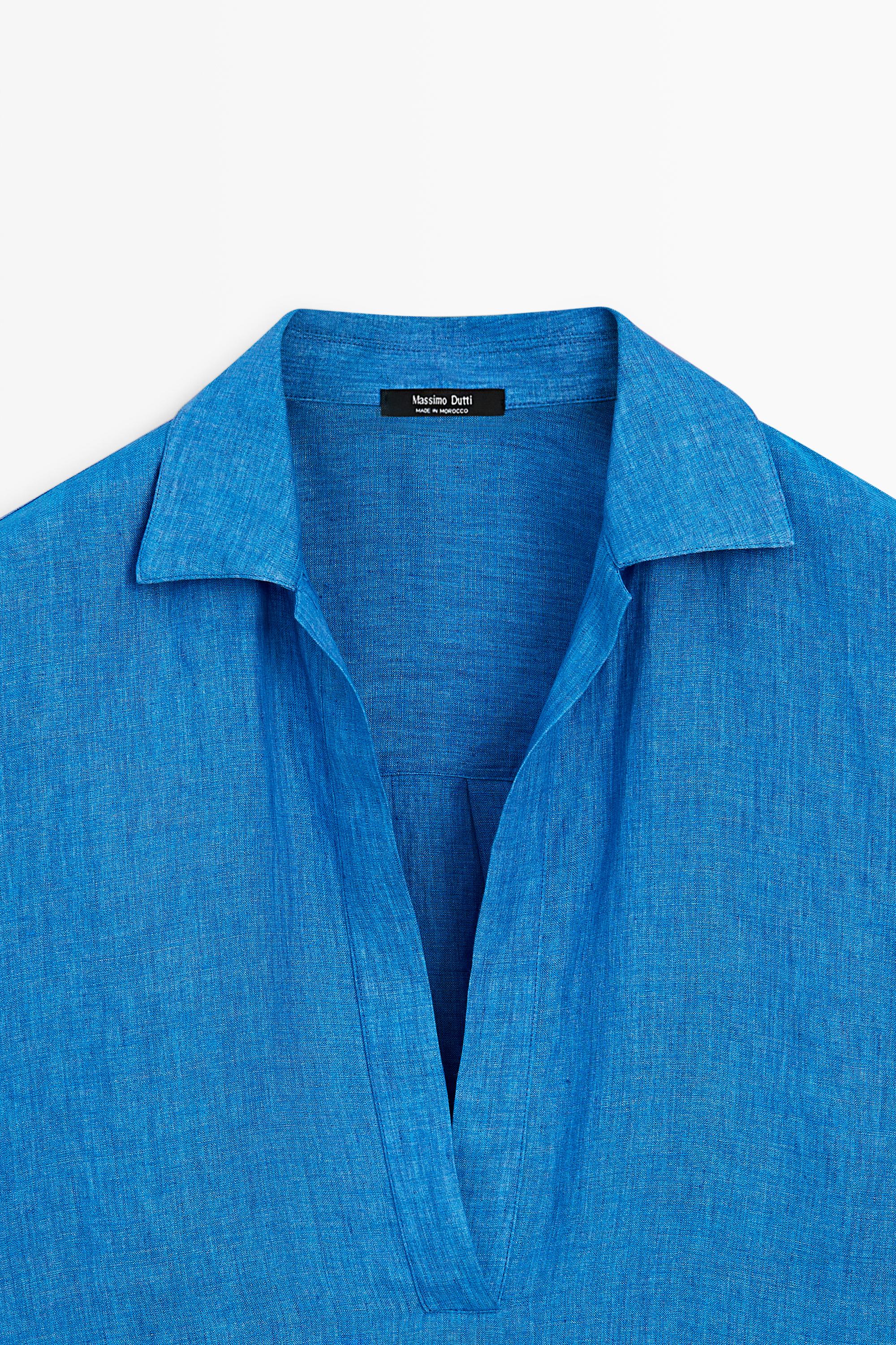 100% linen flowing blouse